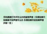 手机黑屏打不开怎么办但是有声音（乐播投屏只投画面不投声音怎么办 乐播投屏开启投屏声音步骤一览）