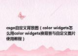 csgo自定义背景图（color widgets怎么用color widgets换背景与自定义图片使用教程）