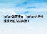 lofter如何搜文（lofter进行快速搜文的方法步骤）