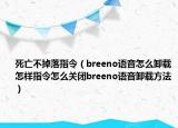 死亡不掉落指令（breeno语音怎么卸载怎样指令怎么关闭breeno语音卸载方法）