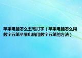 苹果电脑怎么五笔打字（苹果电脑怎么用数字五笔苹果电脑用数字五笔的方法）