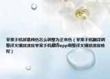 苹果手机屏幕颜色怎么调整为正常色（苹果手机翻译调整译文播放速度苹果手机翻译app调整译文播放速度教程）