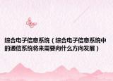 综合电子信息系统（综合电子信息系统中的通信系统将来需要向什么方向发展）