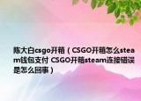 陈大白csgo开箱（CSGO开箱怎么steam钱包支付 CSGO开箱steam连接错误是怎么回事）
