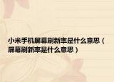 小米手机屏幕刷新率是什么意思（屏幕刷新率是什么意思）