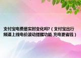 支付宝电费是实时变化吗?（支付宝出行频道上线电价波动提醒功能 充电更省钱）