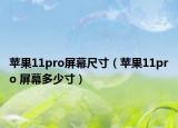 苹果11pro屏幕尺寸（苹果11pro 屏幕多少寸）