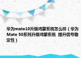 华为mate10升级鸿蒙系统怎么样（华为Mate 50系列升级鸿蒙系统  提升信号稳定性）