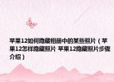 苹果12如何隐藏相册中的某些照片（苹果12怎样隐藏照片 苹果12隐藏照片步骤介绍）