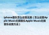 iphone音乐怎么设置无损（怎么设置Apple Music无损音乐Apple Music无损音乐设置方法）