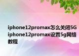 iphone12promax怎么关闭5G iphone12promax设置5g网络教程