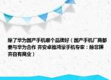 除了华为国产手机哪个品牌好（国产手机厂商都要与华为合作 弃安卓推鸿蒙手机专家：除非摒弃自有商业）