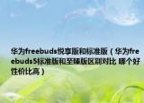 华为freebuds悦享版和标准版（华为freebuds5标准版和至臻版区别对比 哪个好性价比高）