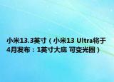 小米13.3英寸（小米13 Ultra将于4月发布：1英寸大底 可变光圈）