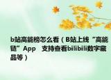 b站高能榜怎么看（B站上线“高能链”App   支持查看bilibili数字藏品等）