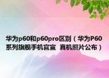 华为p60和p60pro区别（华为P60系列旗舰手机官宣  真机照片公布）