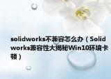 solidworks不兼容怎么办（Solidworks兼容性大揭秘Win10环境卡顿）