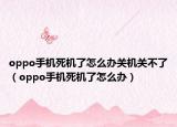 oppo手机死机了怎么办关机关不了（oppo手机死机了怎么办）