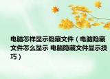 电脑怎样显示隐藏文件（电脑隐藏文件怎么显示 电脑隐藏文件显示技巧）