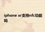 iphone xr支持nfc功能吗