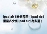 ipad air 5参数配置（ipad air5重量多少克 ipad air5有多重）