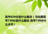 高考629分是什么概念（马化腾高考739分是什么概念 高考739分什么水平）