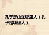 孔子是山东哪里人（孔子是哪里人）
