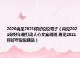 2020再见2021你好说说句子（再见2021你好年最打动人心文案说说 再见2021你好年说说精选）