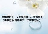 秦始皇的下一个朝代是什么（秦始皇下一个皇帝是谁 秦始皇下一任皇帝是谁）