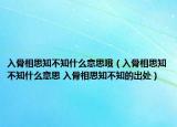 入骨相思知不知什么意思哦（入骨相思知不知什么意思 入骨相思知不知的出处）