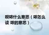 呗哝什么意思（哝怎么读 哝的意思）