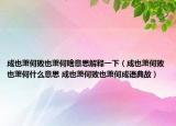 成也萧何败也萧何啥意思解释一下（成也萧何败也萧何什么意思 成也萧何败也萧何成语典故）