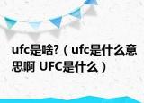 ufc是啥?（ufc是什么意思啊 UFC是什么）