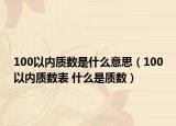 100以内质数是什么意思（100以内质数表 什么是质数）
