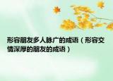 形容朋友多人脉广的成语（形容交情深厚的朋友的成语）