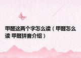 甲醛这两个字怎么读（甲醛怎么读 甲醛拼音介绍）