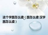 这个字践怎么读（践怎么读 汉字践怎么读）