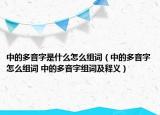 中的多音字是什么怎么组词（中的多音字怎么组词 中的多音字组词及释义）