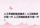 人工养殖鲟鱼的痛点（人工鲟鱼多少钱一斤 人工养殖鲟鱼多少钱一斤）