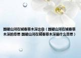 国破山河在城春草木深出自（国破山河在城春草木深的意思 国破山河在城春草木深是什么意思）