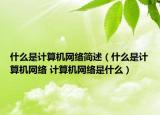 什么是计算机网络简述（什么是计算机网络 计算机网络是什么）