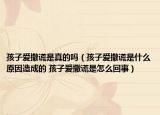 孩子爱撒谎是真的吗（孩子爱撒谎是什么原因造成的 孩子爱撒谎是怎么回事）