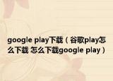 google play下载（谷歌play怎么下载 怎么下载google play）