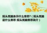 摇头晃脑表示什么意思?（摇头晃脑是什么意思 摇头晃脑意思简介）