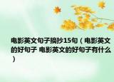电影英文句子摘抄15句（电影英文的好句子 电影英文的好句子有什么）