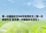第一次做饭作文500字优秀作文（第一次做饭作文 有关第一次做饭作文范文）