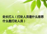 处长打人（打处人员是什么意思 什么是打处人员）