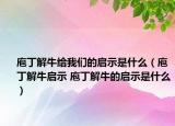 庖丁解牛给我们的启示是什么（庖丁解牛启示 庖丁解牛的启示是什么）