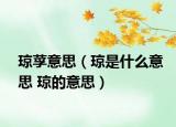 琼莩意思（琼是什么意思 琼的意思）