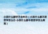 小孩什么都学不会咋办（小孩什么都不愿意学怎么办 小孩什么都不愿意学怎么教育）